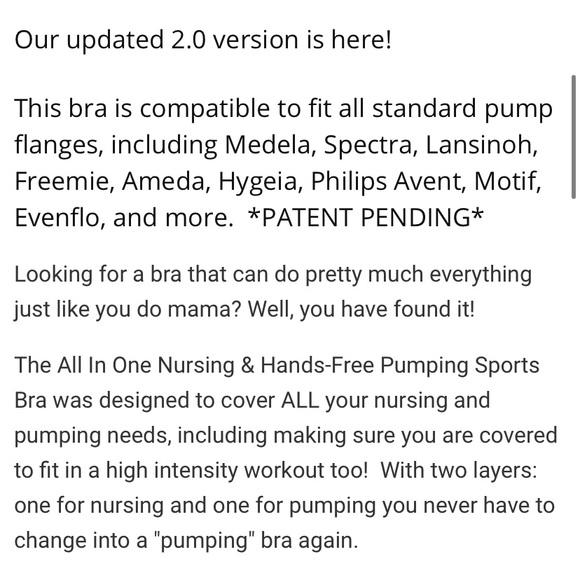 Pumping and Nursing Sports Bra 2.0 - Picture 8 of 10